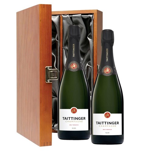 Taittinger Brut Champagne 75cl Twin Luxury Gift Boxed Champagne (2x75cl)